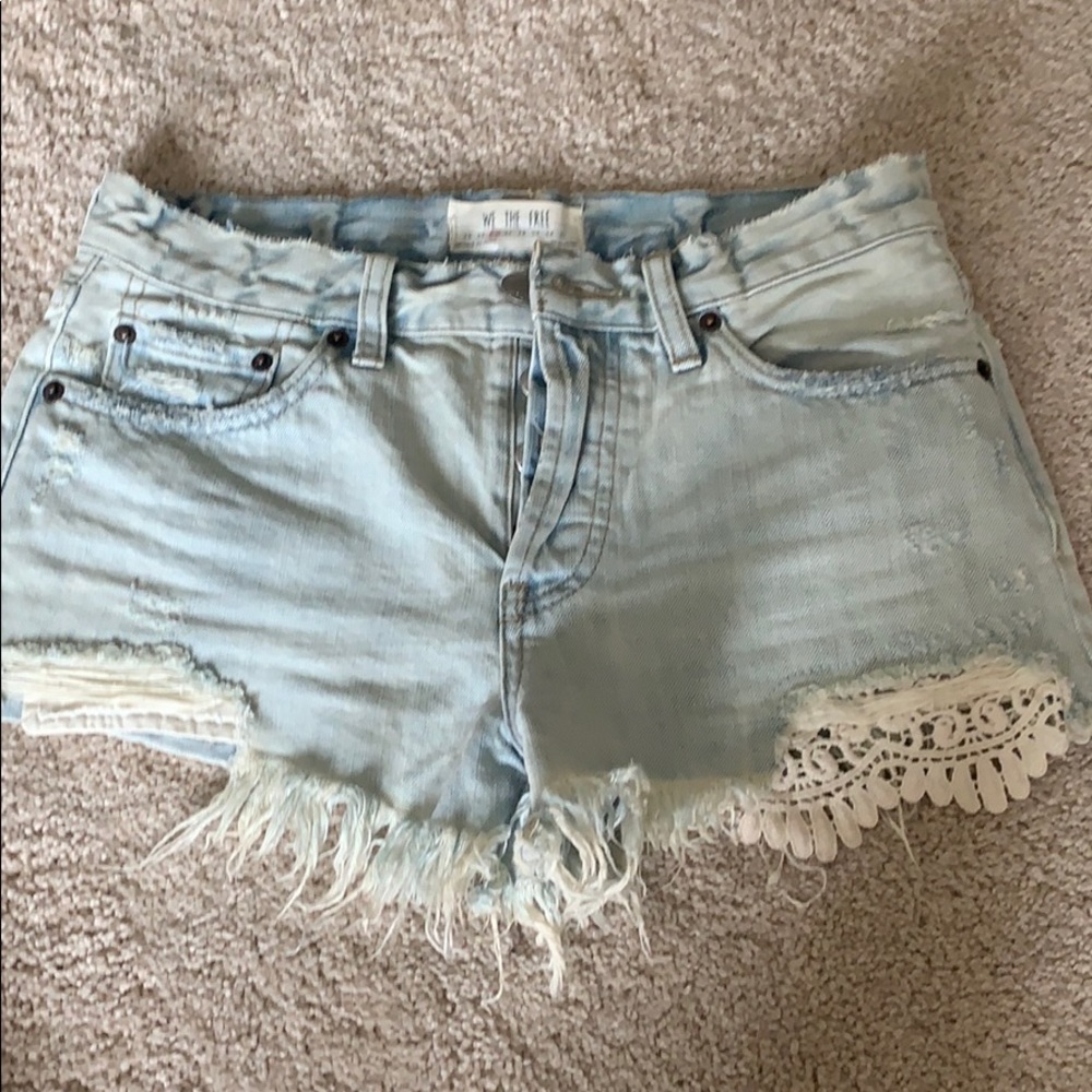 free people jean shorts